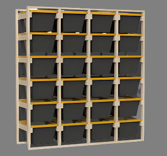 24 Box Tote Storage System